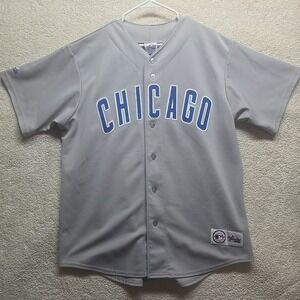 Chicago Cubs Jersey Mens XL Gray MLB Vintage Baseball Sammy Sosa 21 Majestic 90s